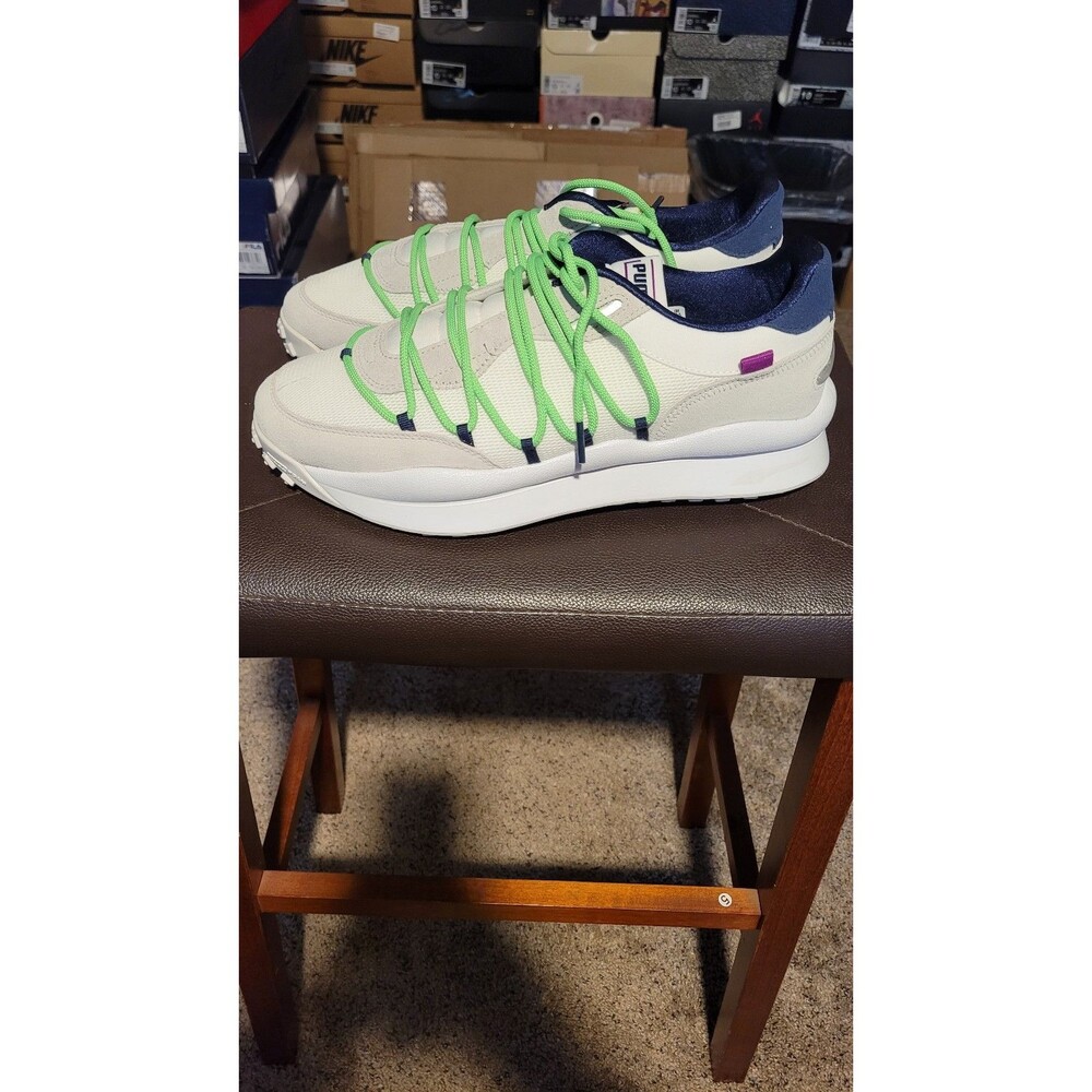 Puma Lace Rider Pop White Nimbus Cloud Size 10.5 - Picture 2 of 10
